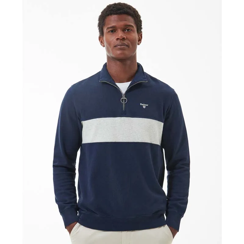 Barbour Bromfield Half Zip Mens Jumper - Navy