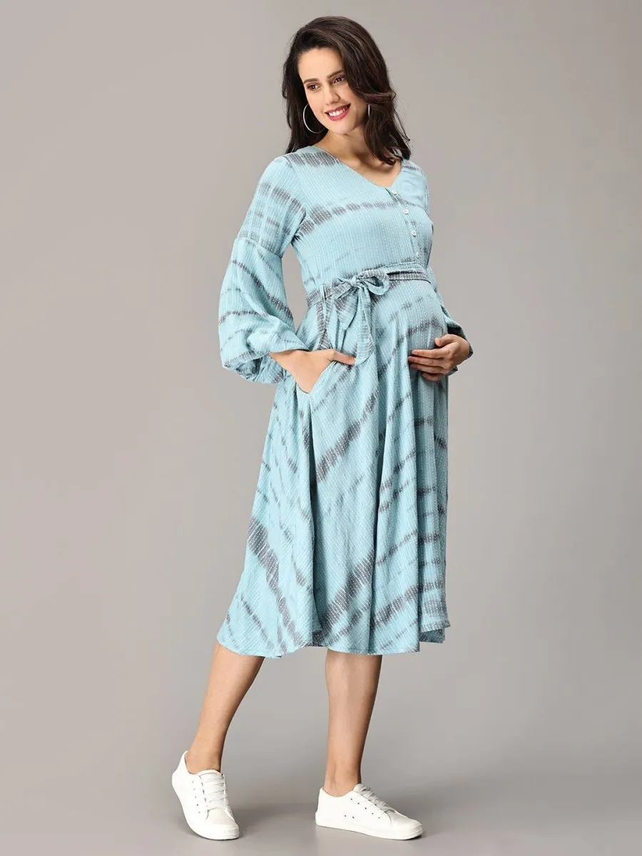 Beach Party Tie and Dye Maternity and Nursing Dress