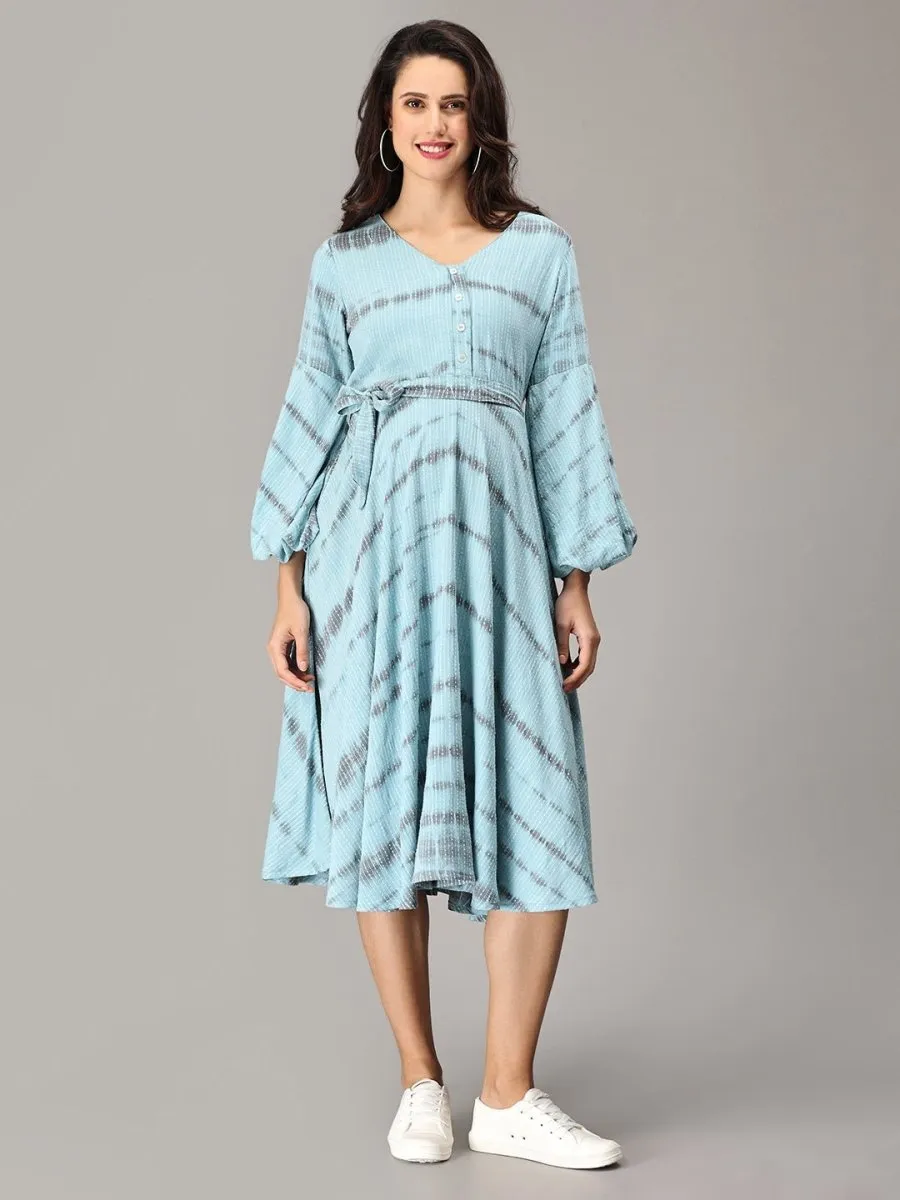 Beach Party Tie and Dye Maternity and Nursing Dress