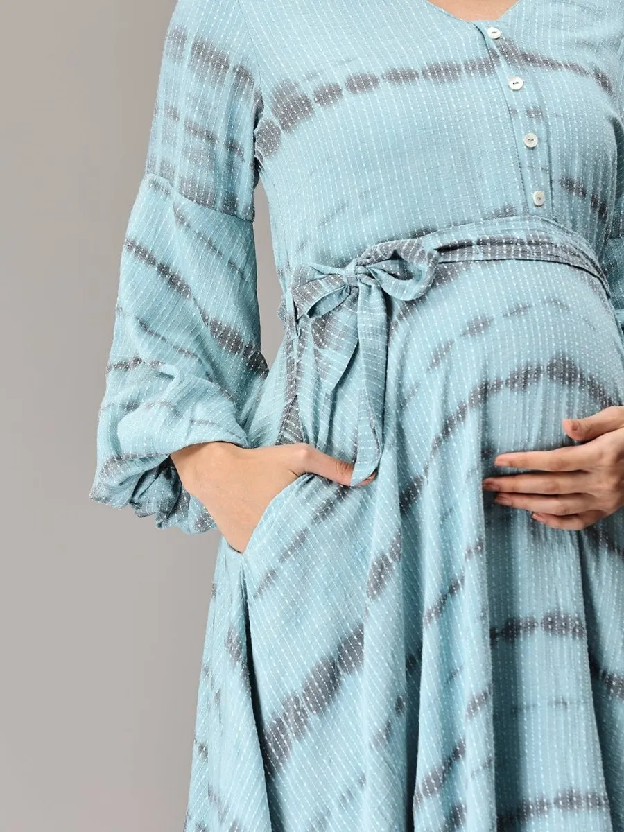 Beach Party Tie and Dye Maternity and Nursing Dress