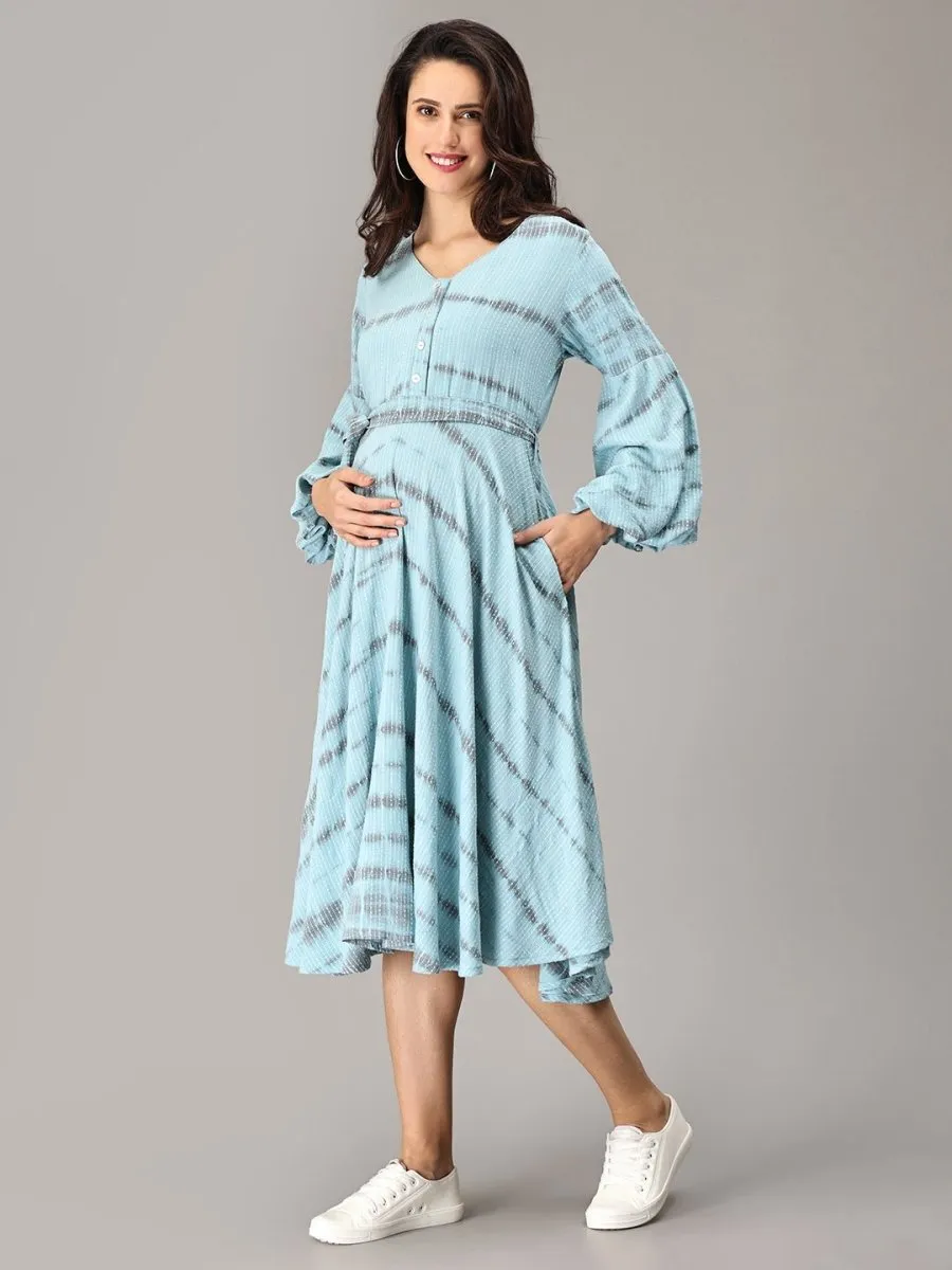 Beach Party Tie and Dye Maternity and Nursing Dress