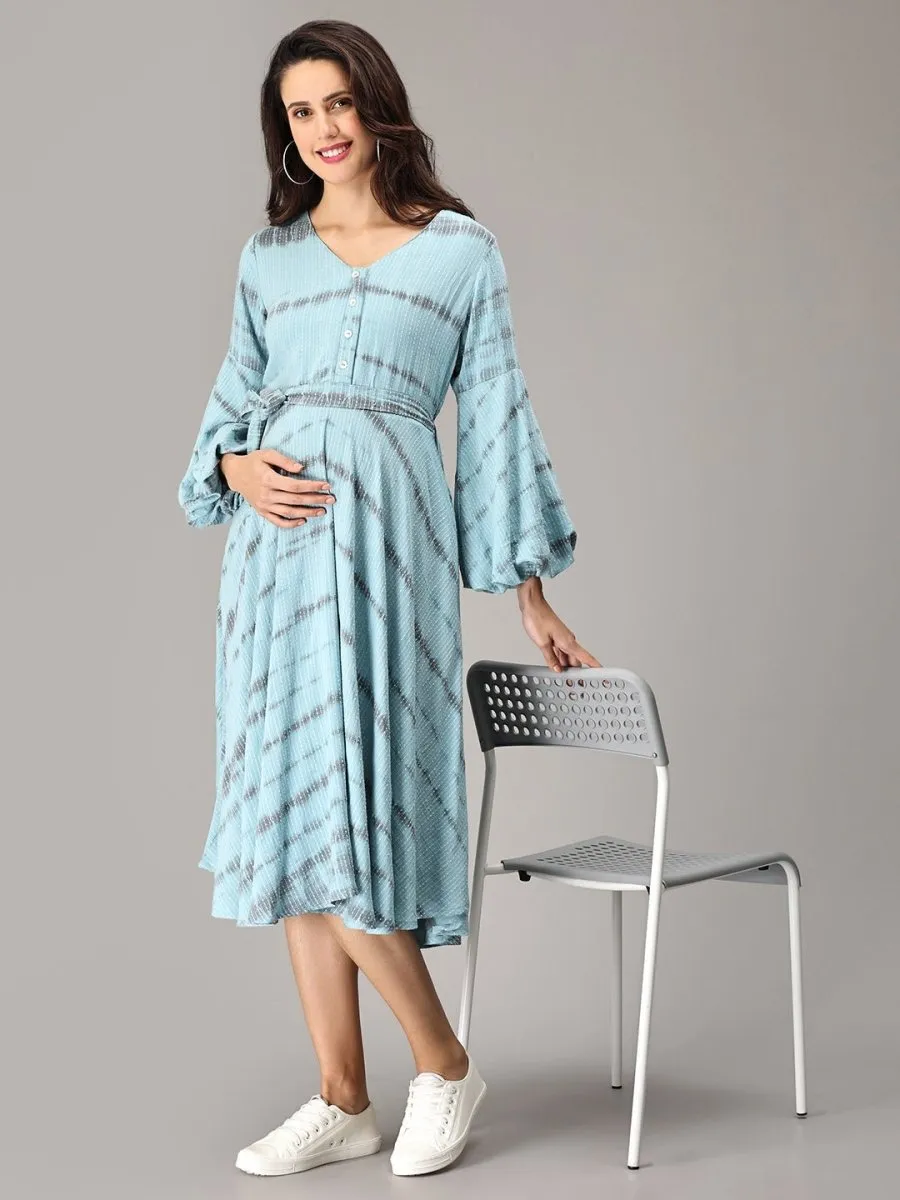 Beach Party Tie and Dye Maternity and Nursing Dress