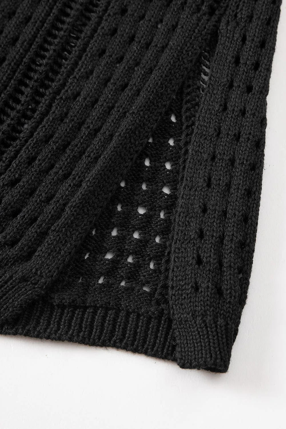 Black Crochet Beach Cover-Up Dress
