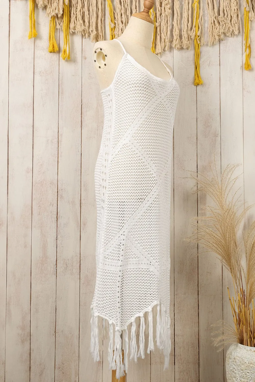 Black Crochet Beach Cover-Up Dress