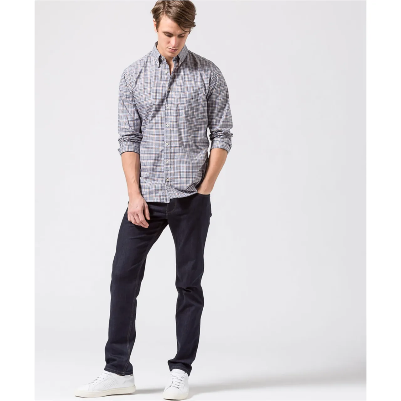 BRAX MASTERPIECE COOPER FIT DENIM REGULAR FIT JEANS 80-3000 - DARK BLUE