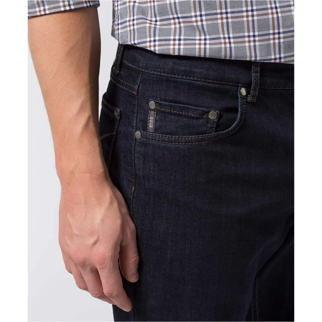 BRAX MASTERPIECE COOPER FIT DENIM REGULAR FIT JEANS 80-3000 - DARK BLUE