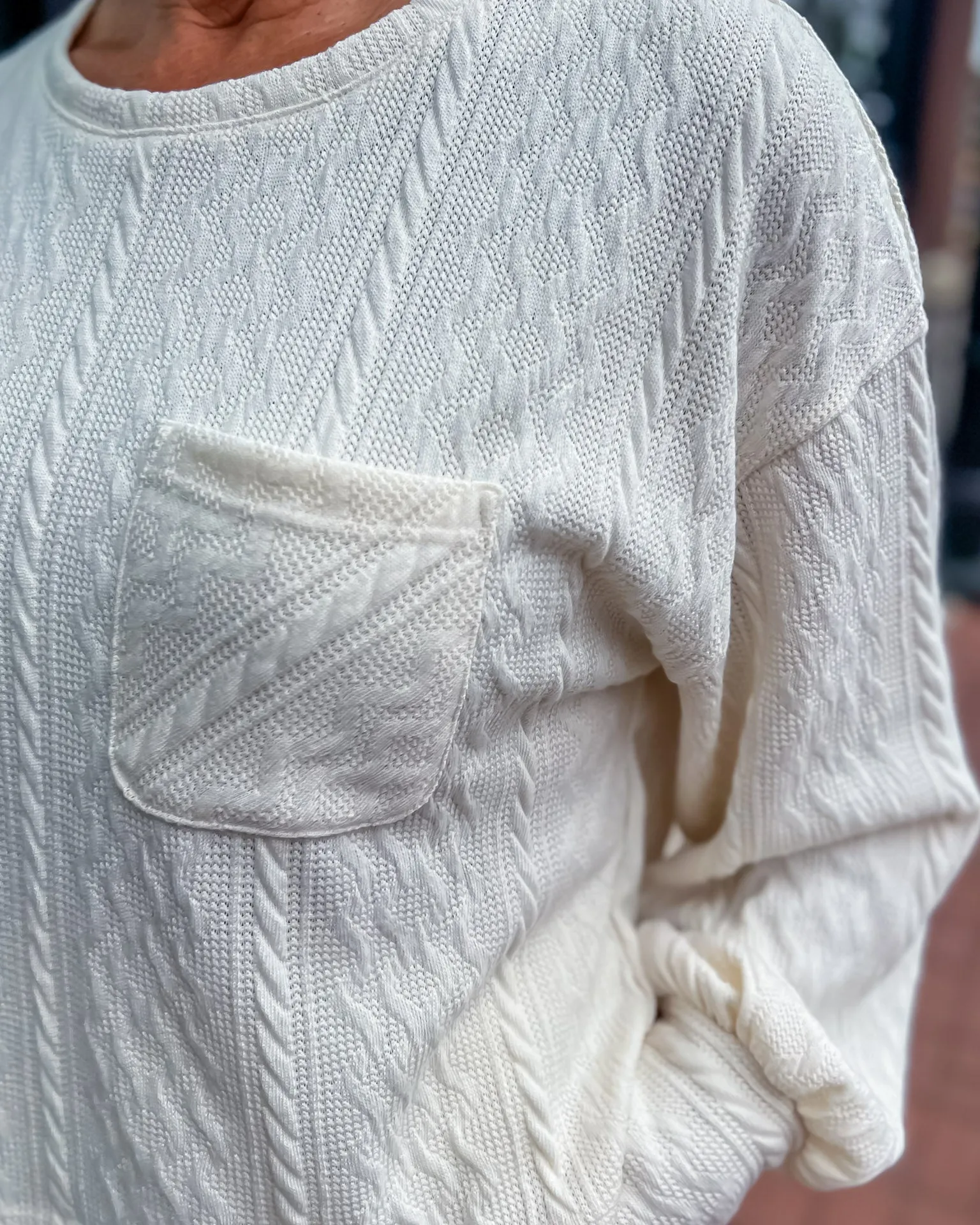 Cream Cableknit Loungewear SET