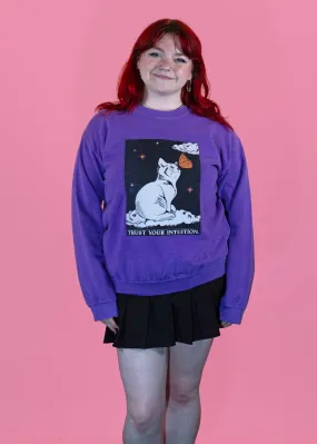 Daisy Street - Violet Trust Your Intuition Cat Sweater