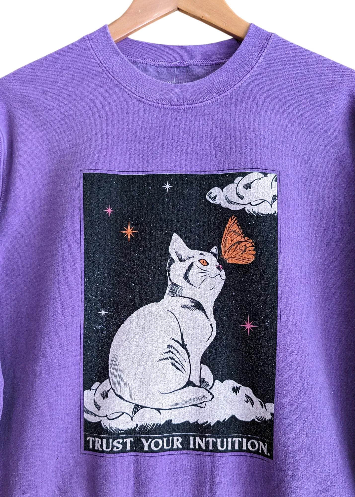 Daisy Street - Violet Trust Your Intuition Cat Sweater