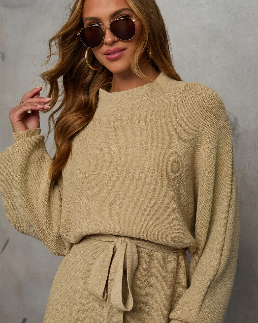 Diane Mockneck Mini Sweater Dress