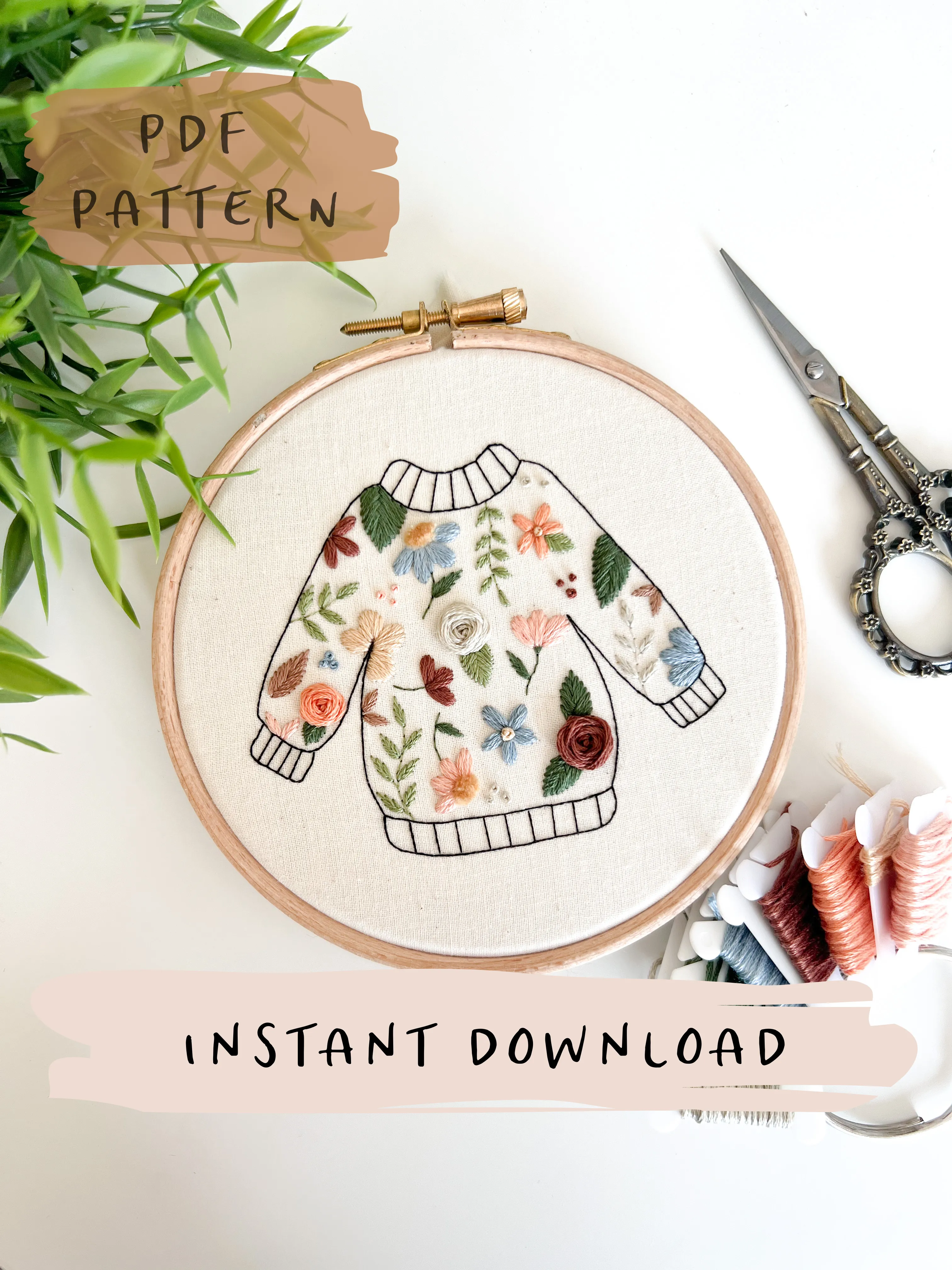 Embroidered Jumper Embroidery Pattern