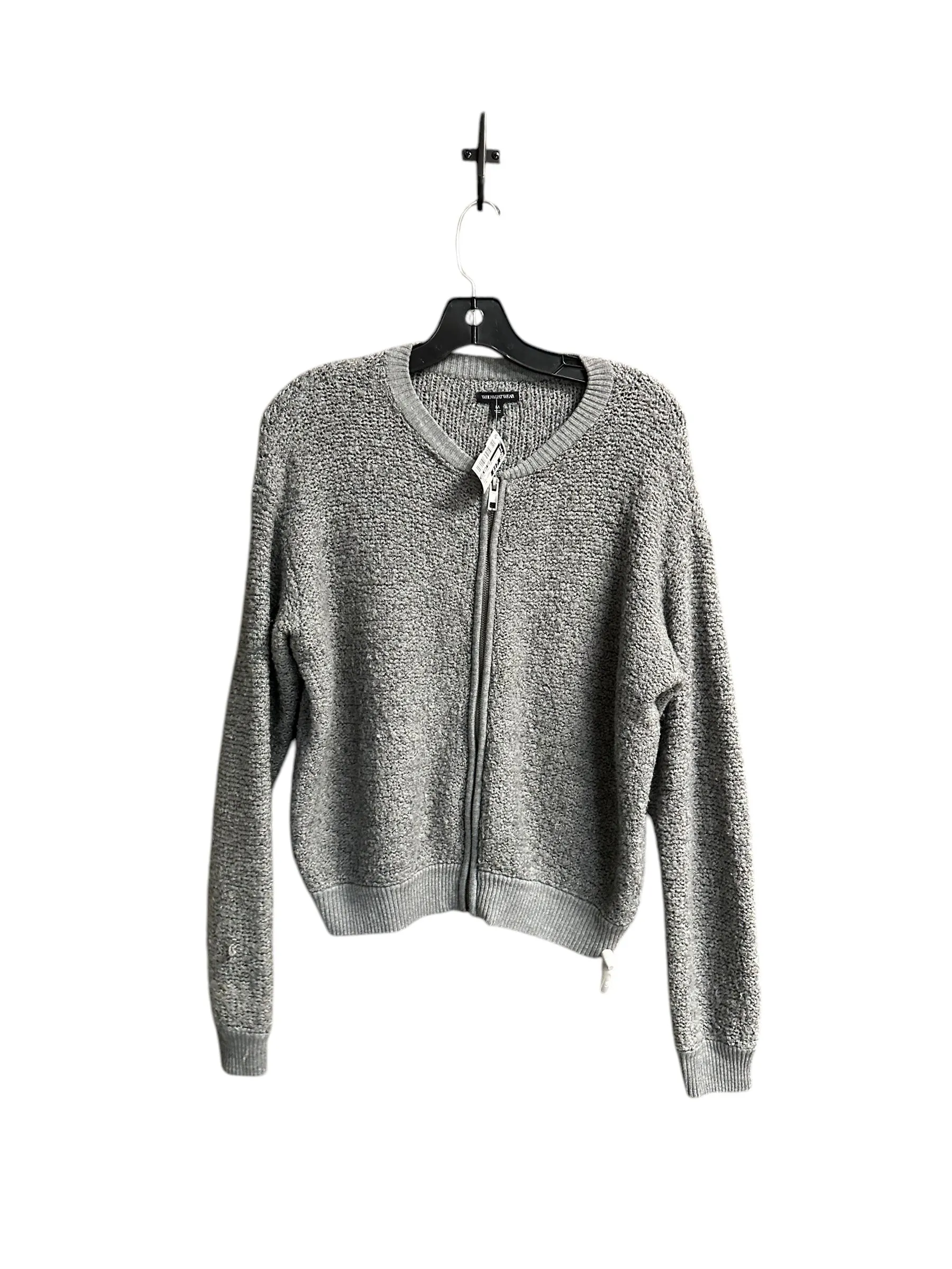 Jacket Faux Fur & Sherpa By Who What Wear In Grey, Size: M
