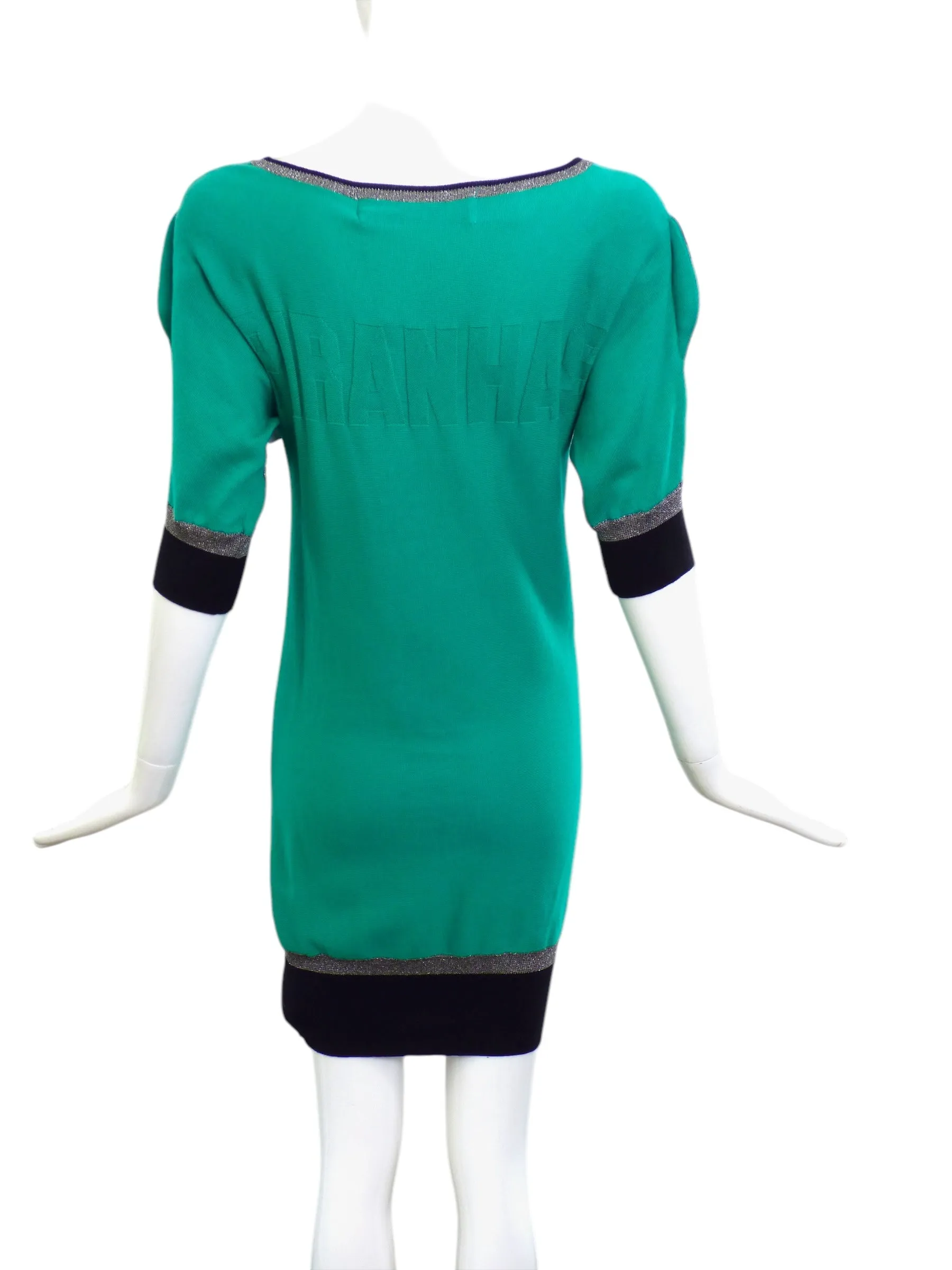 JC de CASTELBAJAC- NWT 2012 Green Knit Piranha Dress, Size 4