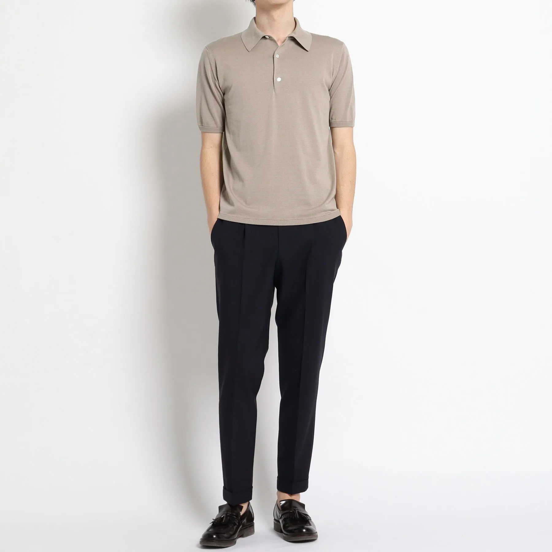 Knit Polo-shirt Color: Sand