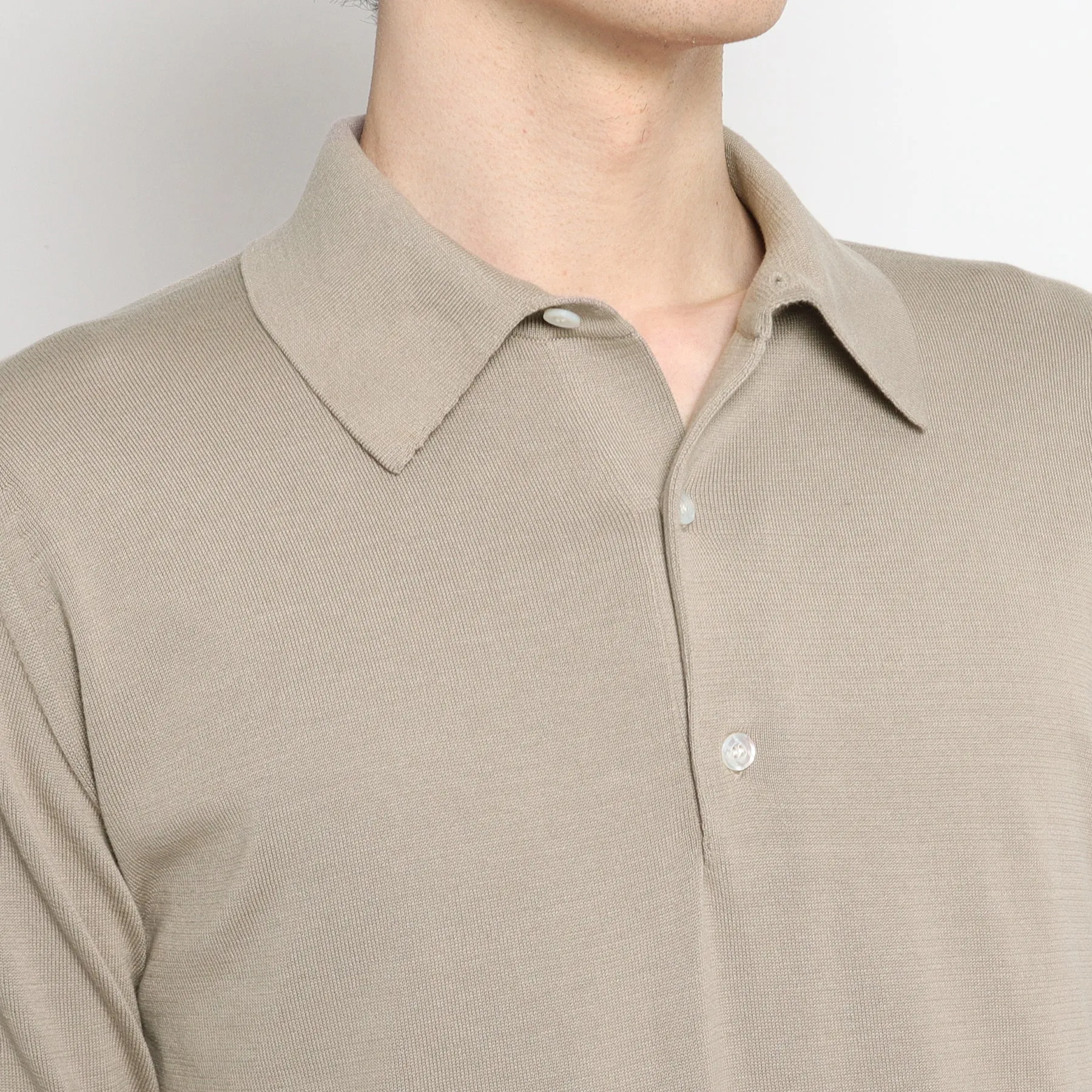 Knit Polo-shirt Color: Sand