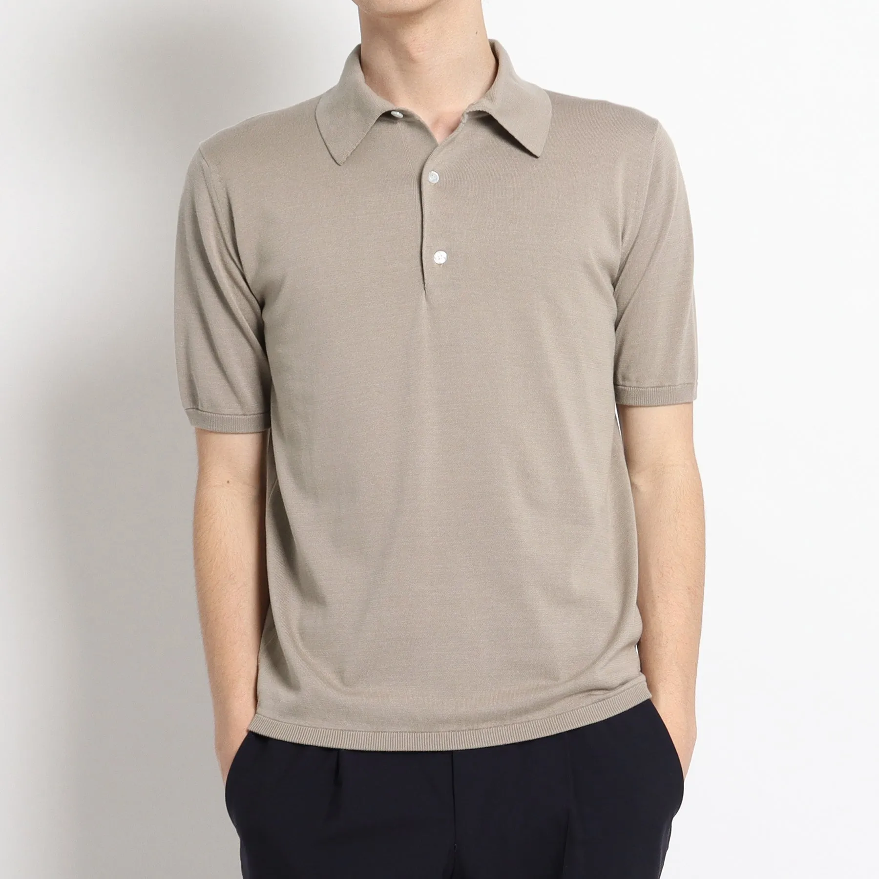 Knit Polo-shirt Color: Sand