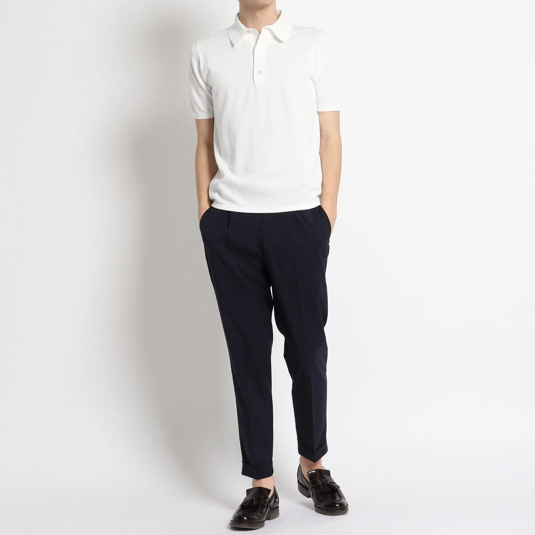 Knit Polo-shirt Color: White