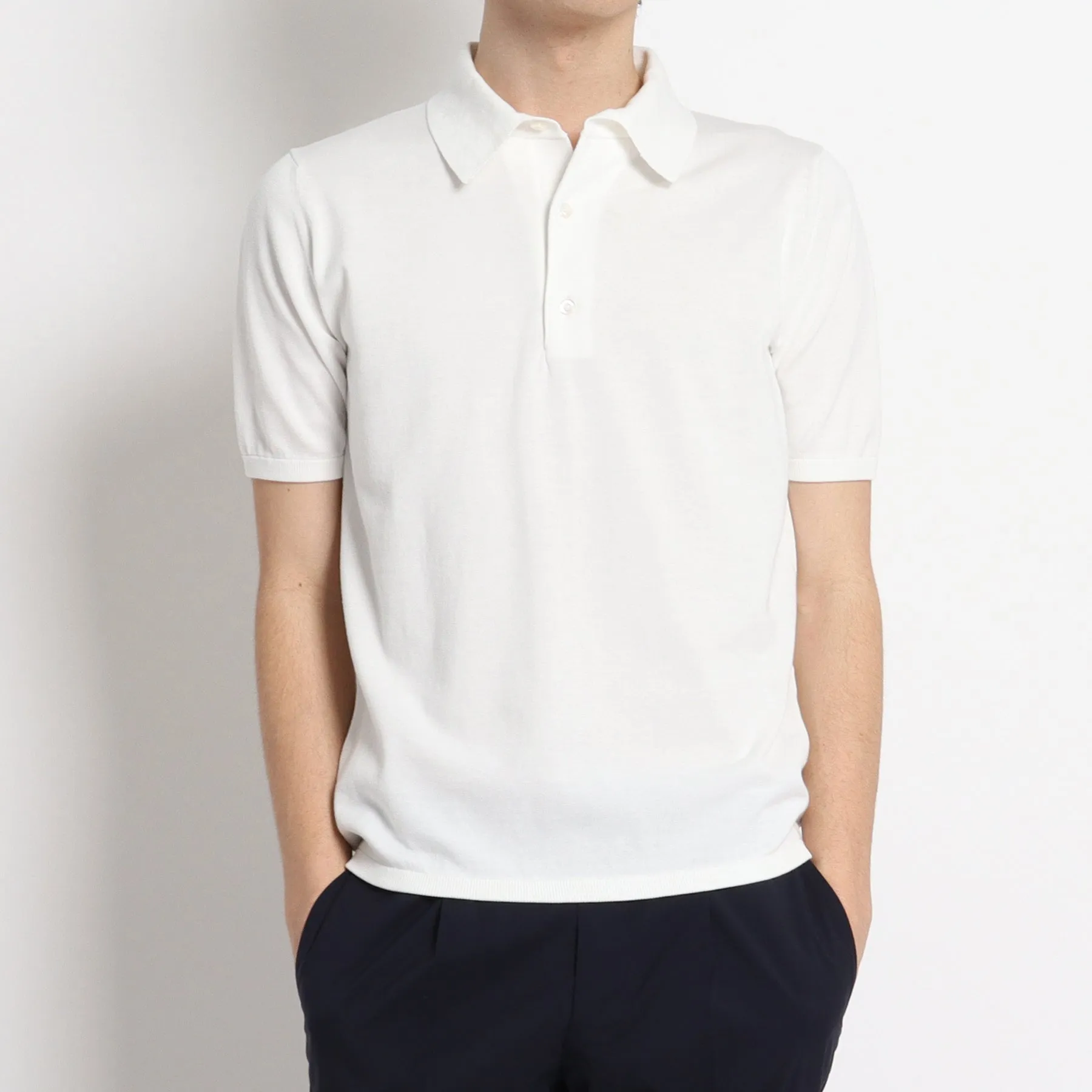 Knit Polo-shirt Color: White