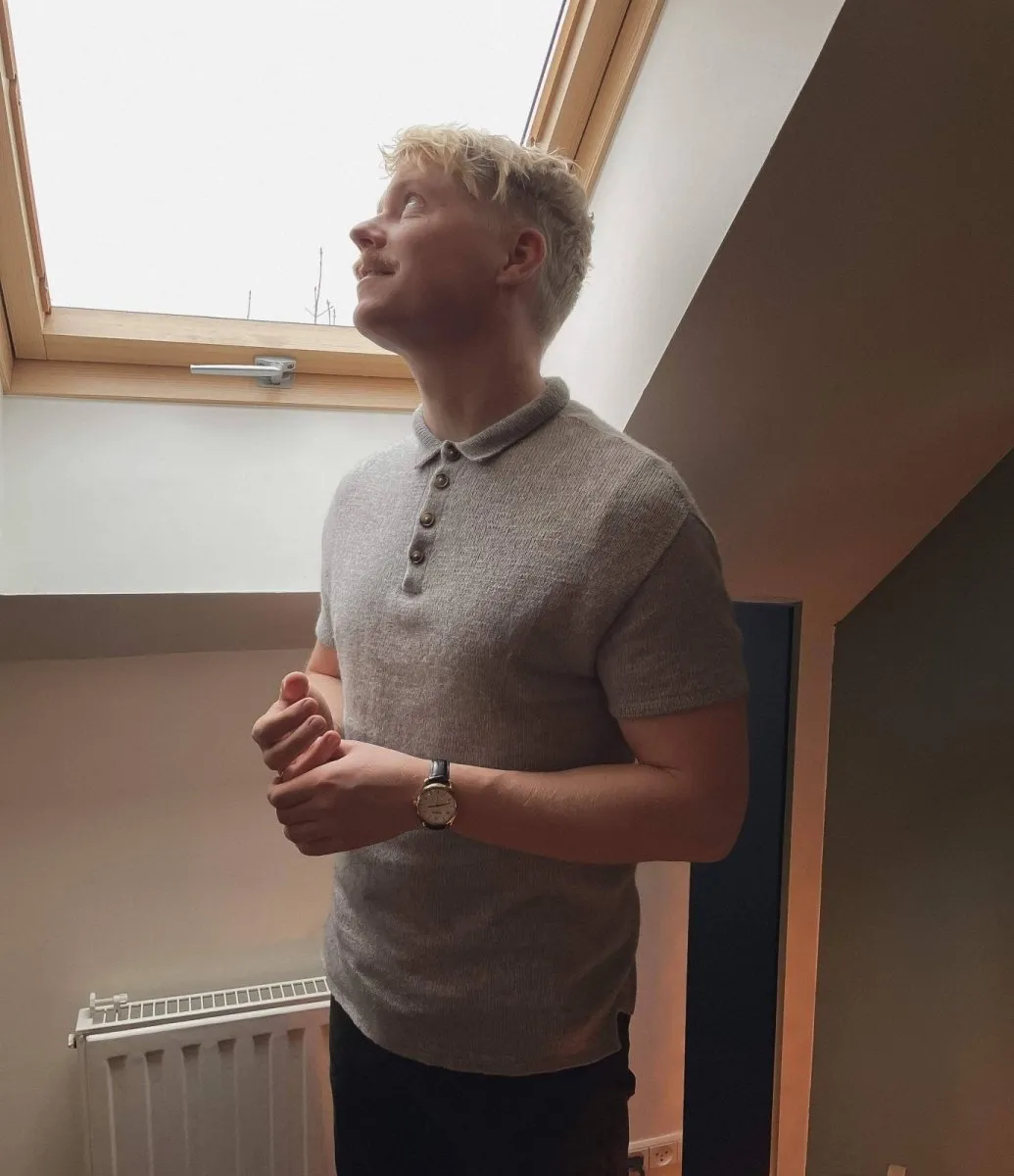 Marcu Polo t-shirt for men by Creadia Studio, knitting pattern