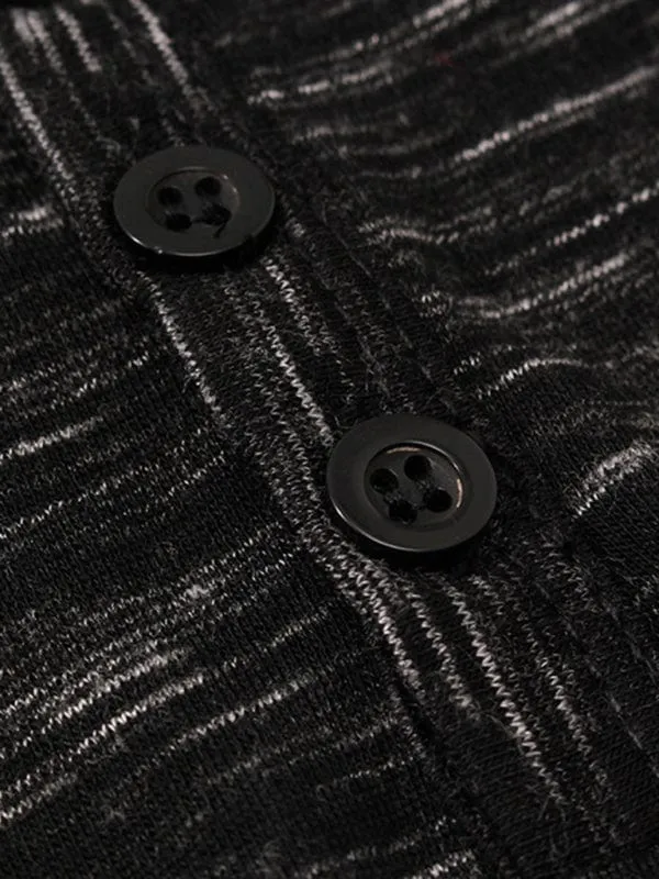 Men's Short Sleeve Henley Collar Shirt