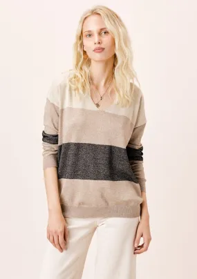 Mia Metallic Striped Sweater