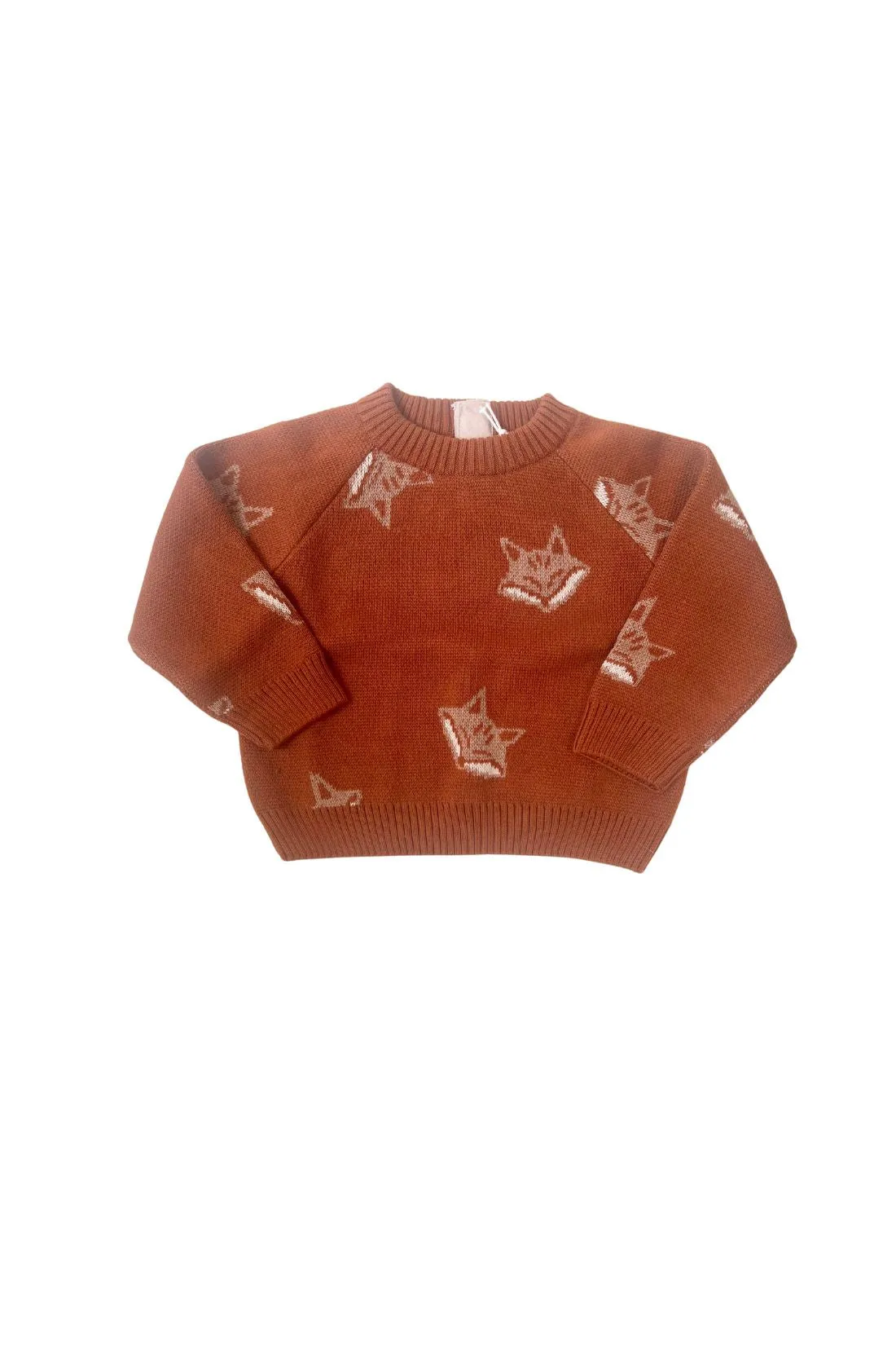 Organic Fox Knit Sweater | Mocha Bisque