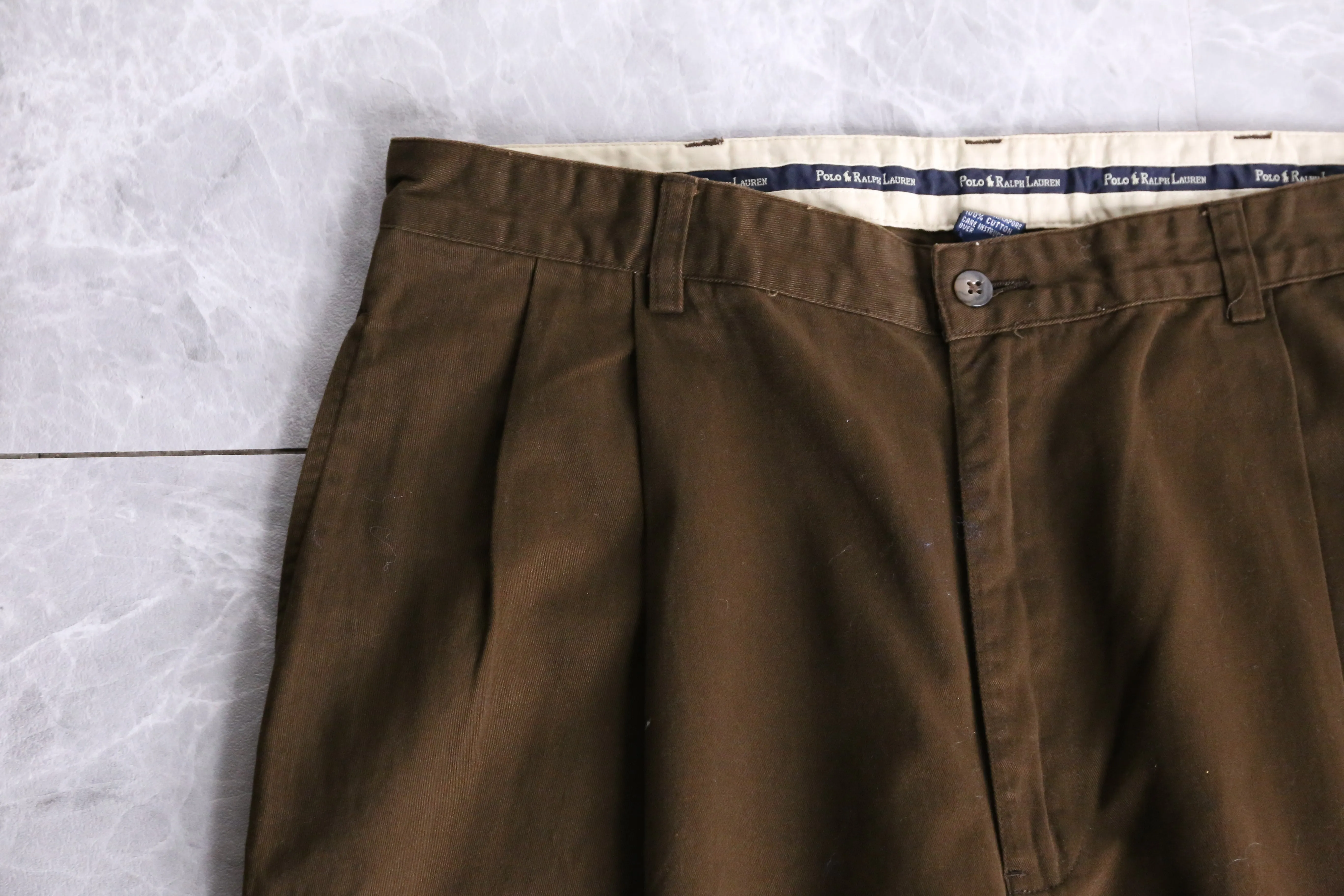 "Polo by Ralph Lauren" dark brown chino pants