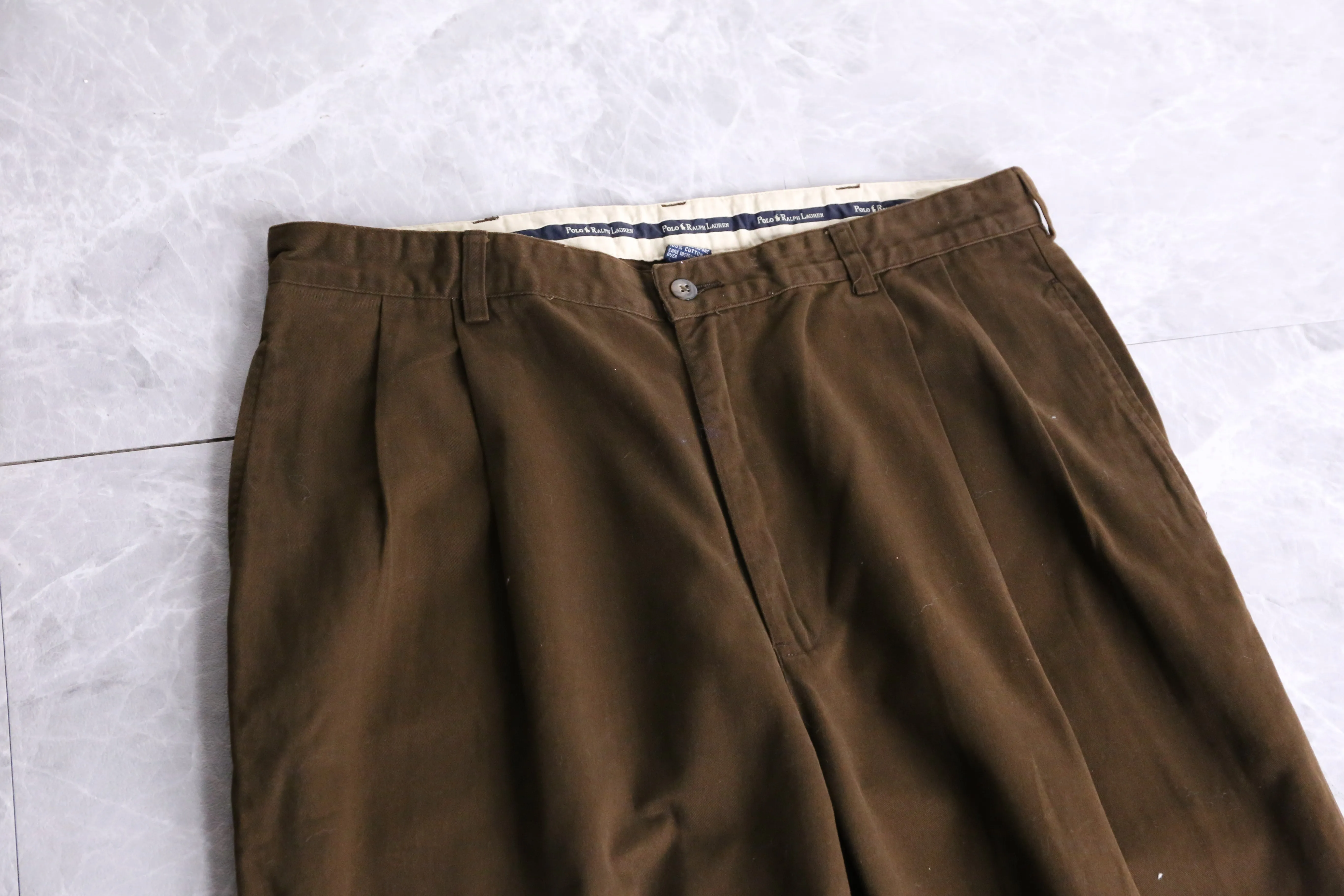 "Polo by Ralph Lauren" dark brown chino pants