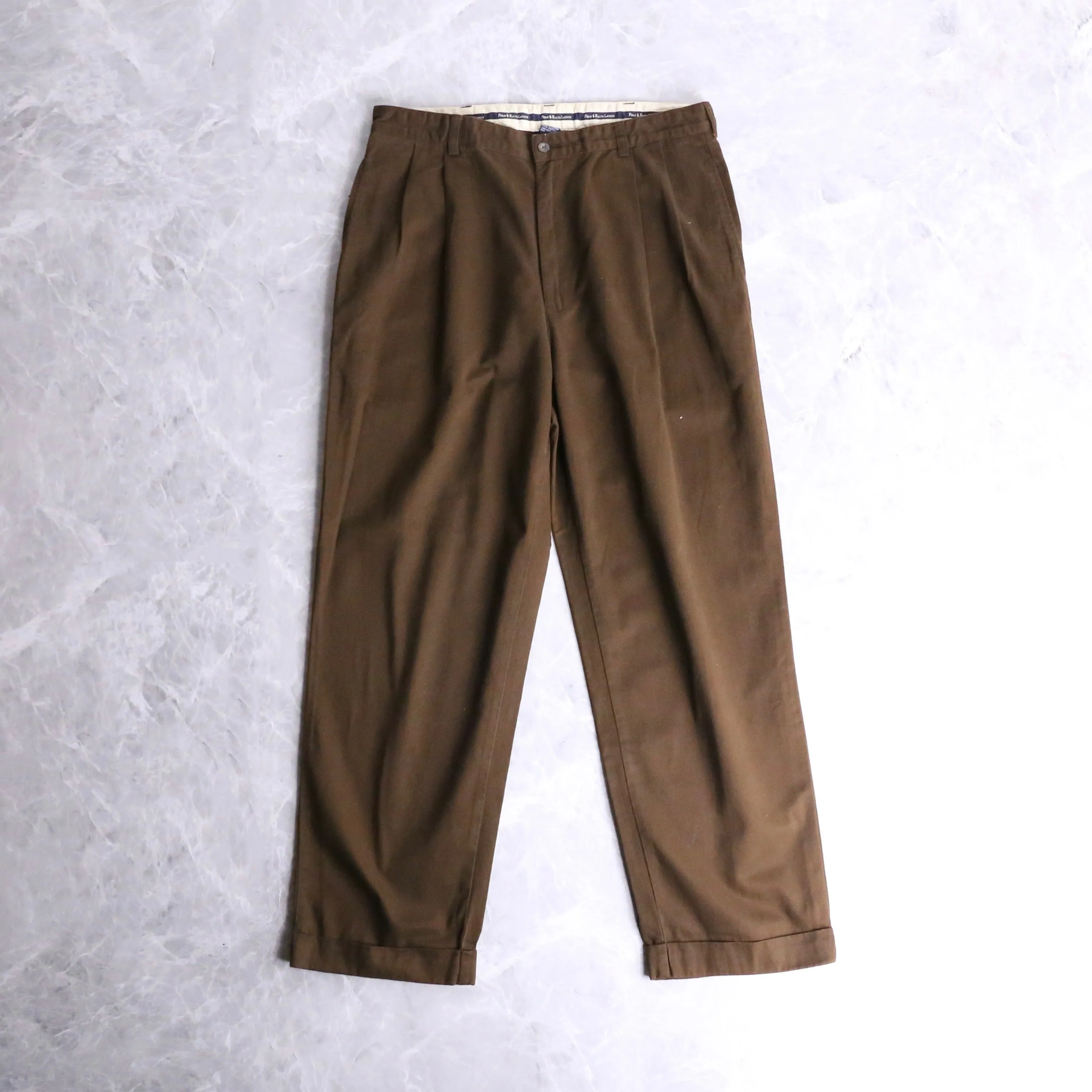 "Polo by Ralph Lauren" dark brown chino pants