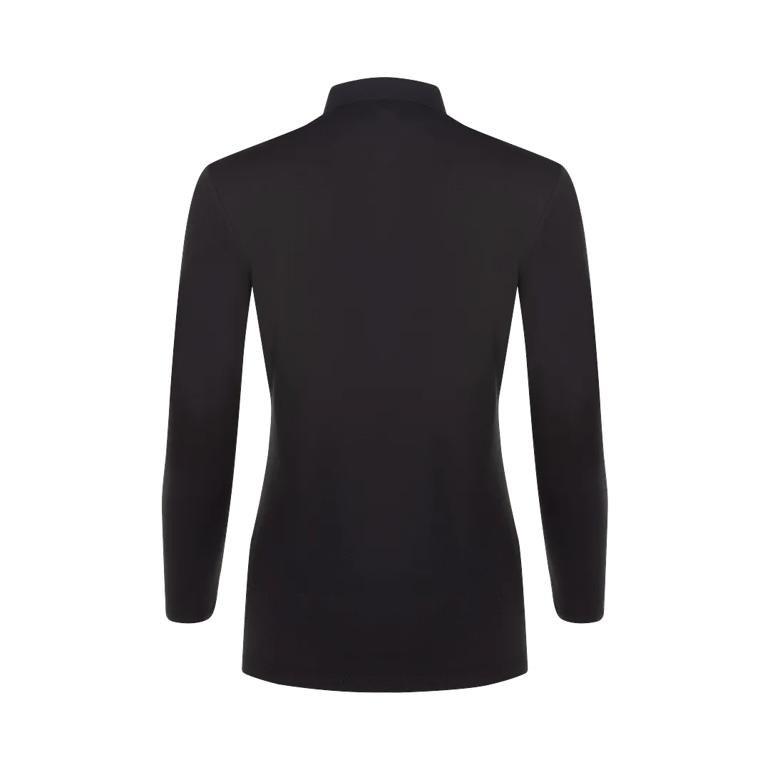 SH321 - long sleeve shell, round woven collar, viscose