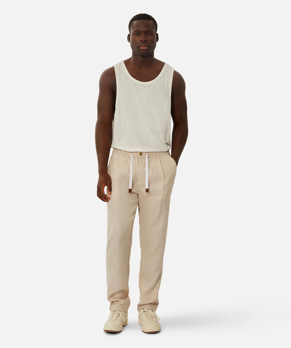 The Capri Linen Pant - YD Wheat