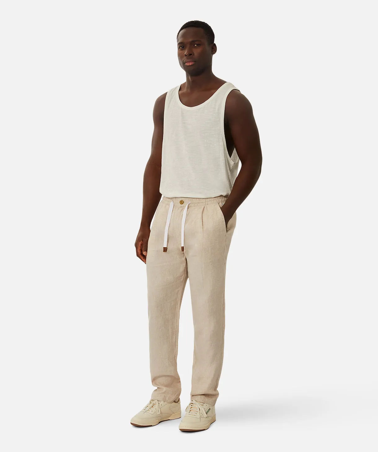 The Capri Linen Pant - YD Wheat
