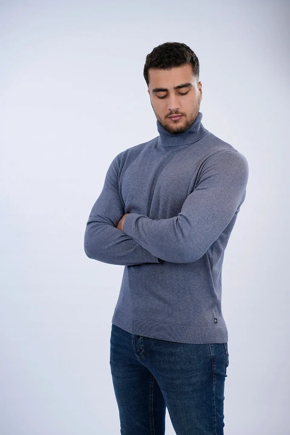 Tom Tailor Dark Grey Turtle Neck Basic Sweater