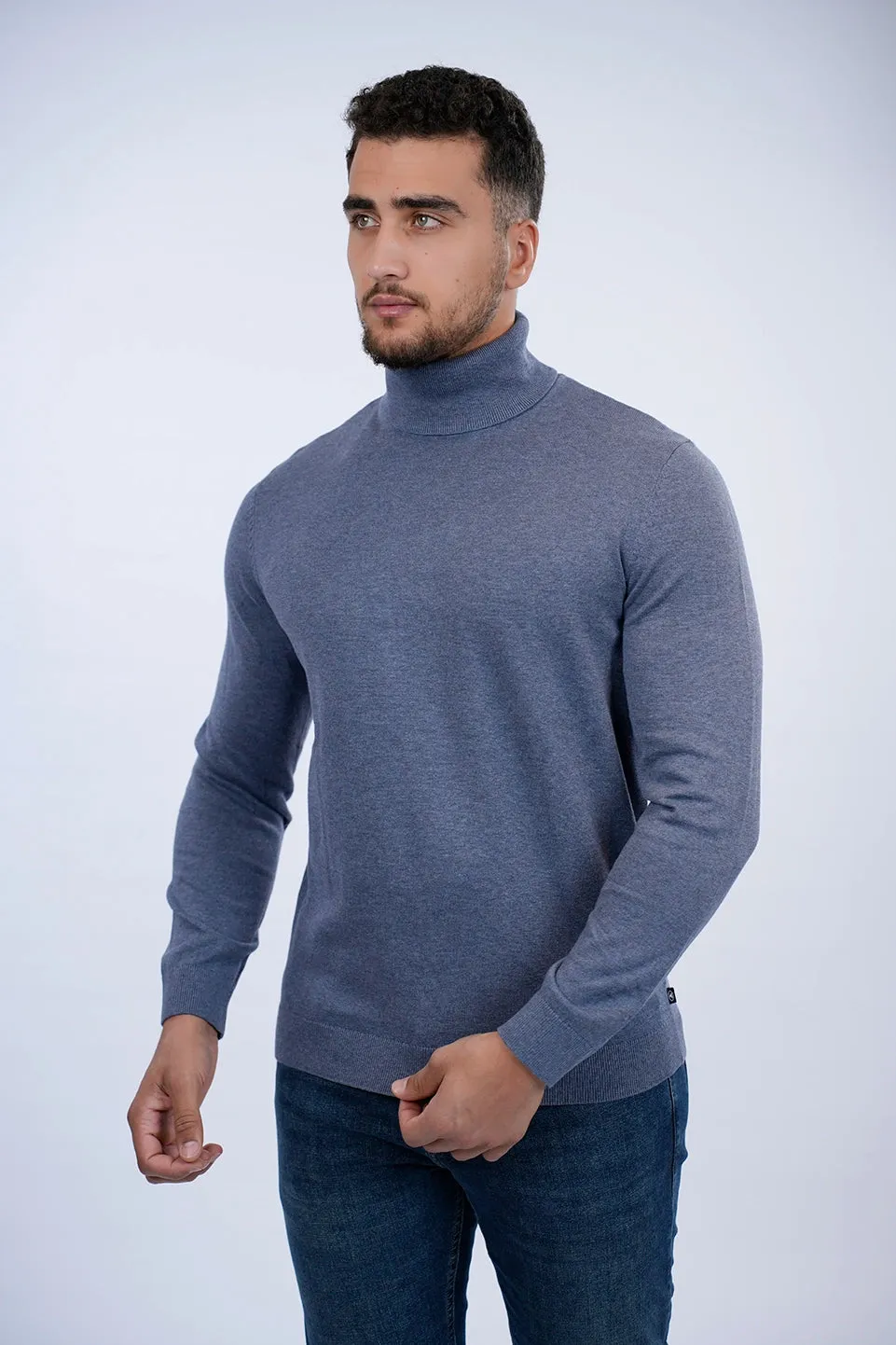 Tom Tailor Dark Grey Turtle Neck Basic Sweater