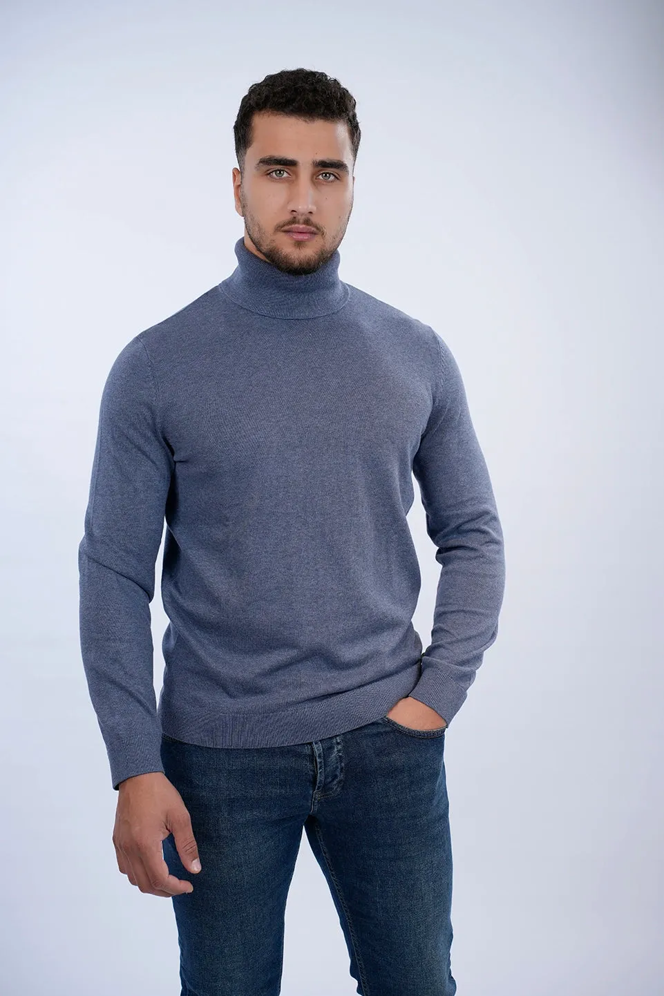 Tom Tailor Dark Grey Turtle Neck Basic Sweater