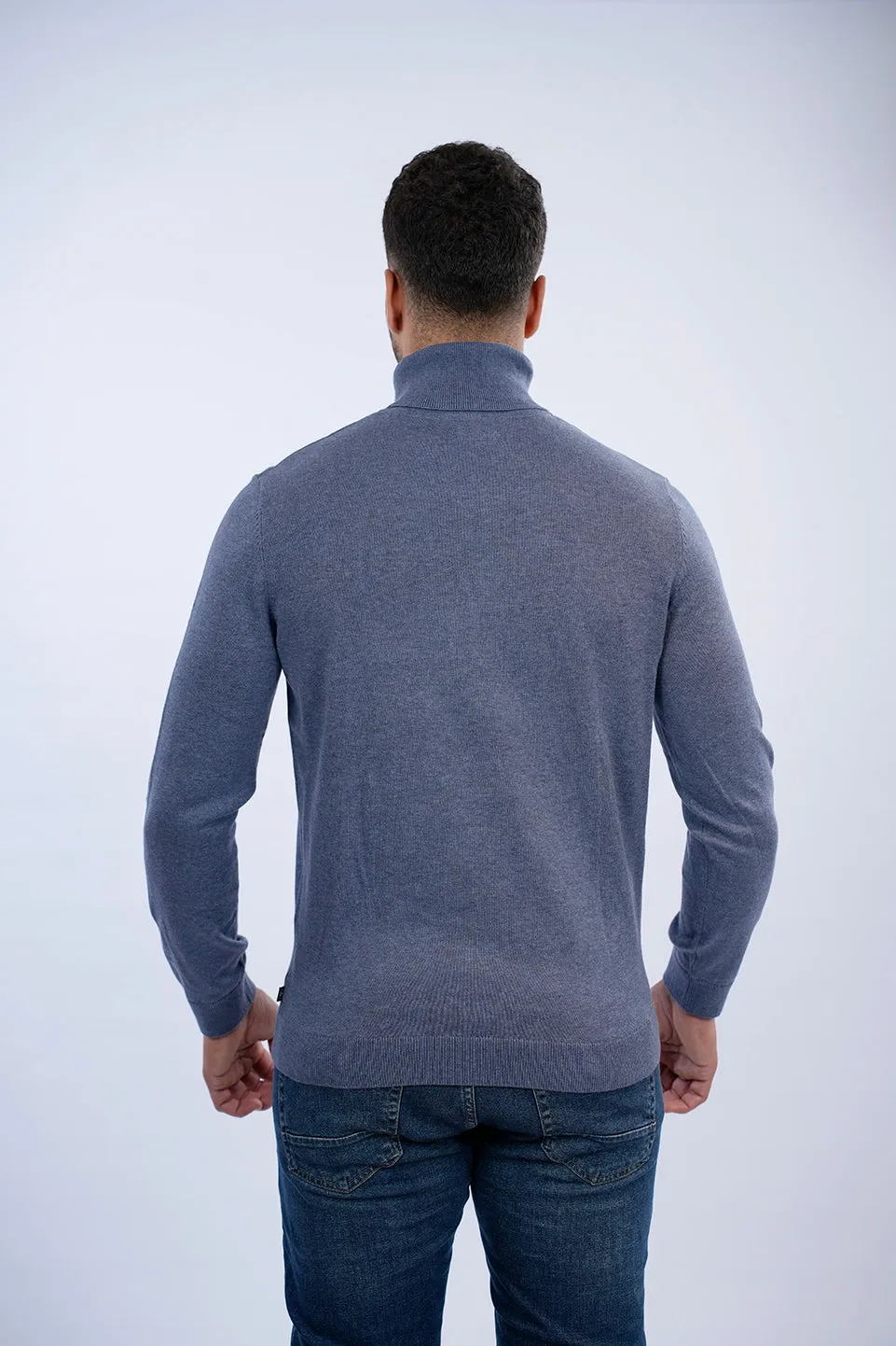Tom Tailor Dark Grey Turtle Neck Basic Sweater