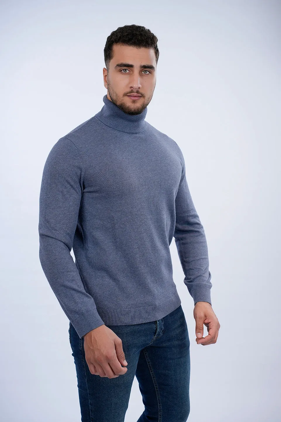 Tom Tailor Dark Grey Turtle Neck Basic Sweater