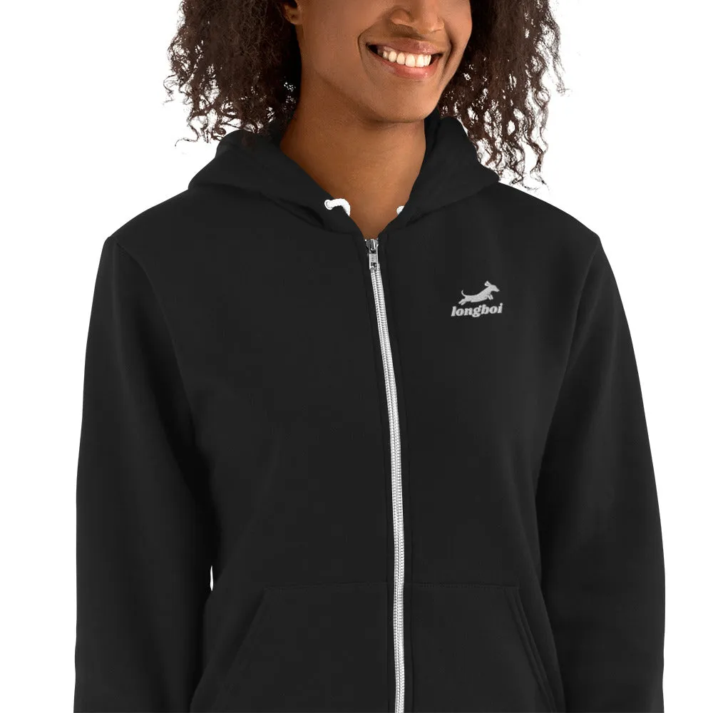 Women's Embroidered Logo Zip Hoodie