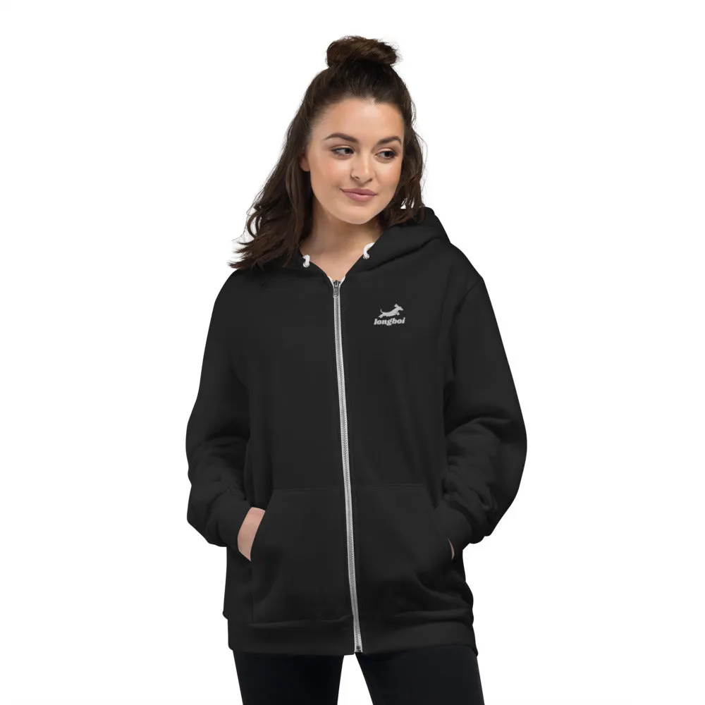 Women's Embroidered Logo Zip Hoodie