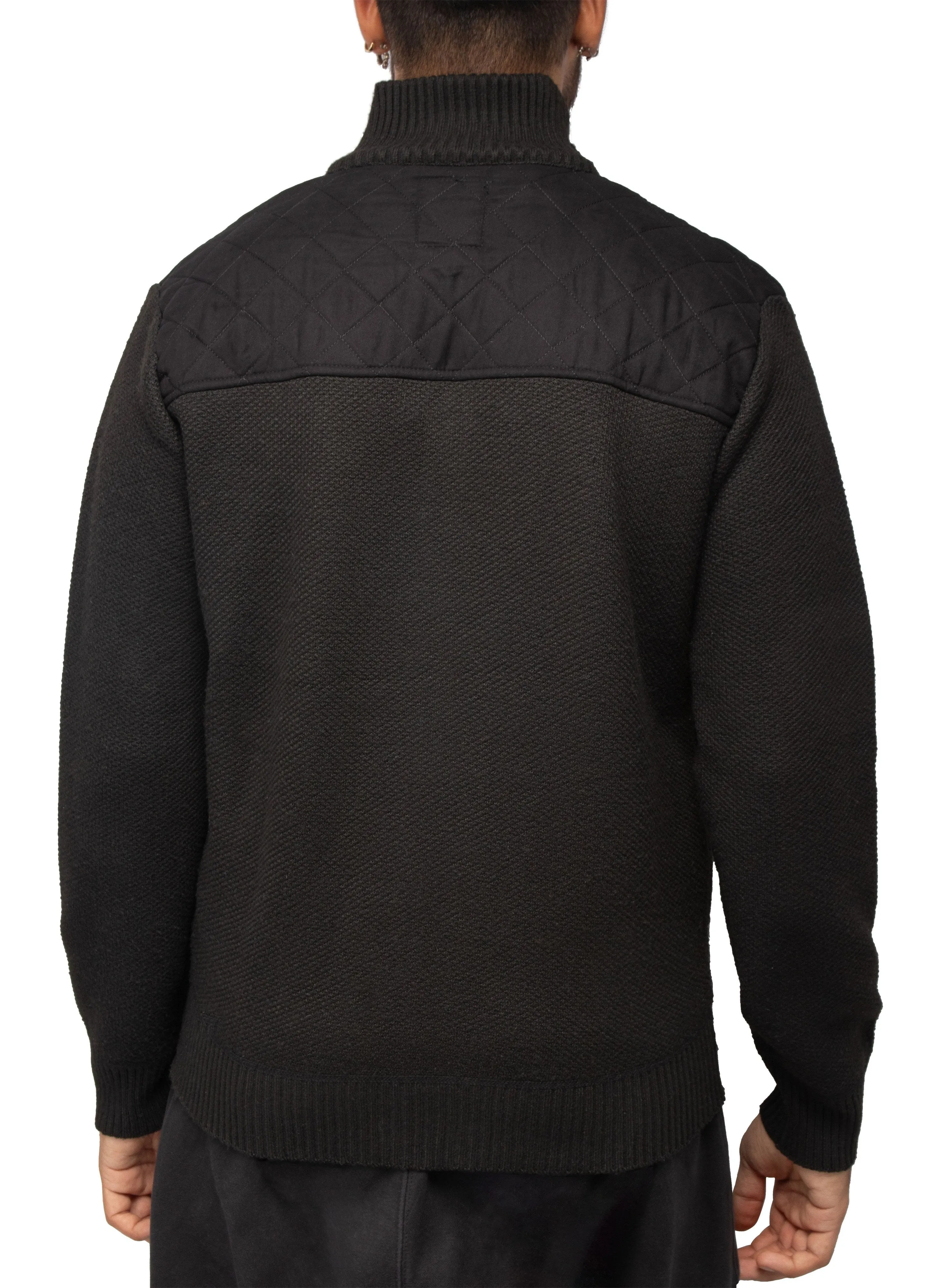 X RAY Men's Zip Up Jacket with Suede Peicing & Lining